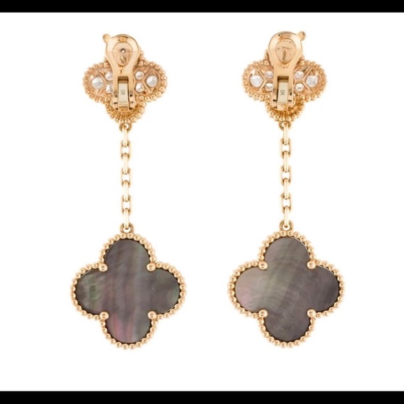 Van Cleef & Arpels Gold Clover Earrings - Picture 3 of 4